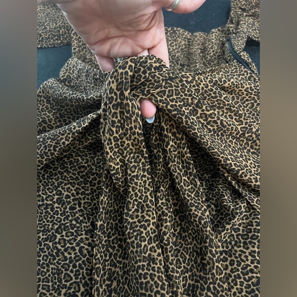 UEC SHOW ME YOUR MUMU Brown Black Lucky Leopard Kinsley Romper Lined Sz Med - Picture 8 of 13